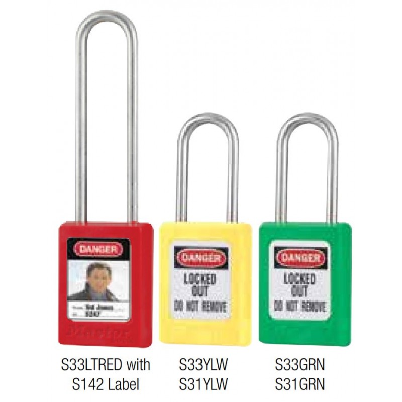 supplier distributor jual thermoplastic snap lock safety padlock s33mk masterlock jakarta indonesia harga murah