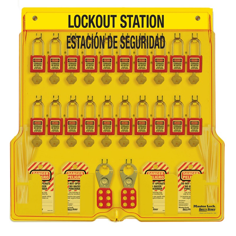 supplier distributor jual padlock english/spanish stations 1484bp410es masterlock jakarta indonesia harga murah