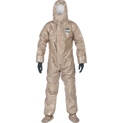 Lakeland CT4SK414PS ChemMax4 Plus Coverall with attached boots (Khaki)