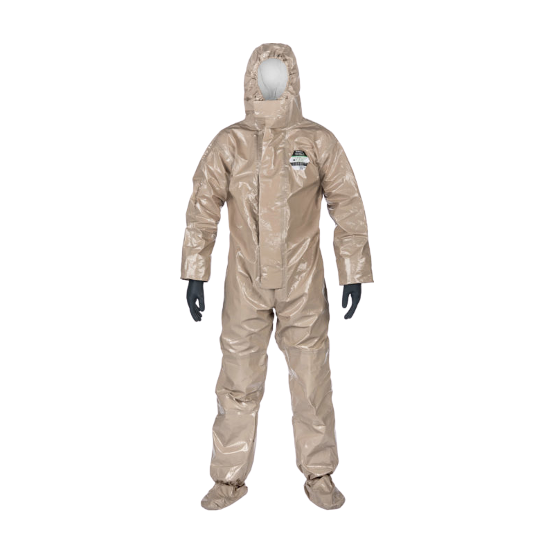 Lakeland CT4SK414PS ChemMax4 Plus Coverall with attached boots (Khaki)