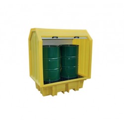 Romold TSSBP2RT 2-Drum Roll-Top Spill Pallet