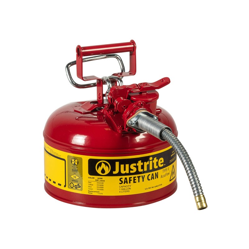 Justrite 7210120 Safety Can (AccuFlow Galvanized Steel Type II)