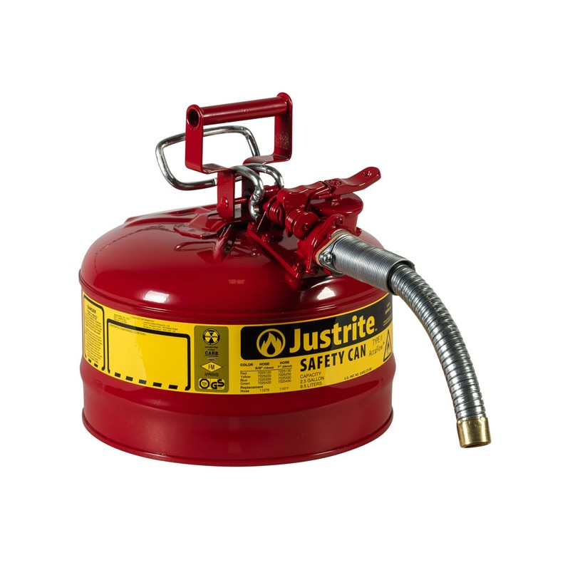 Justrite 7225130 Safety Can (AccuFlow Galvanized Steel Type 2)