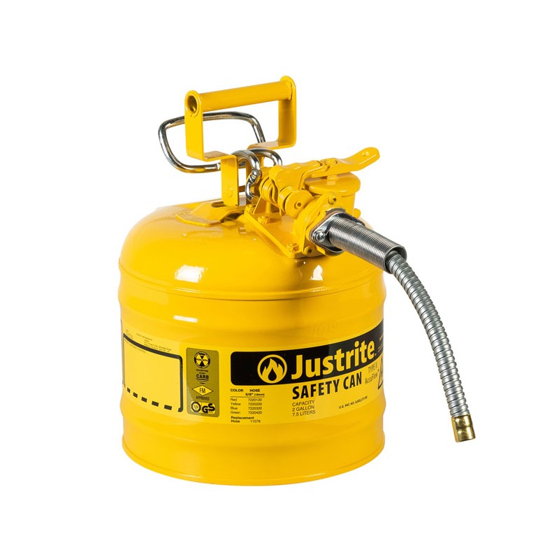 Justrite 7220220 Safety Can (AccuFlow Galvanized Steel Type II)