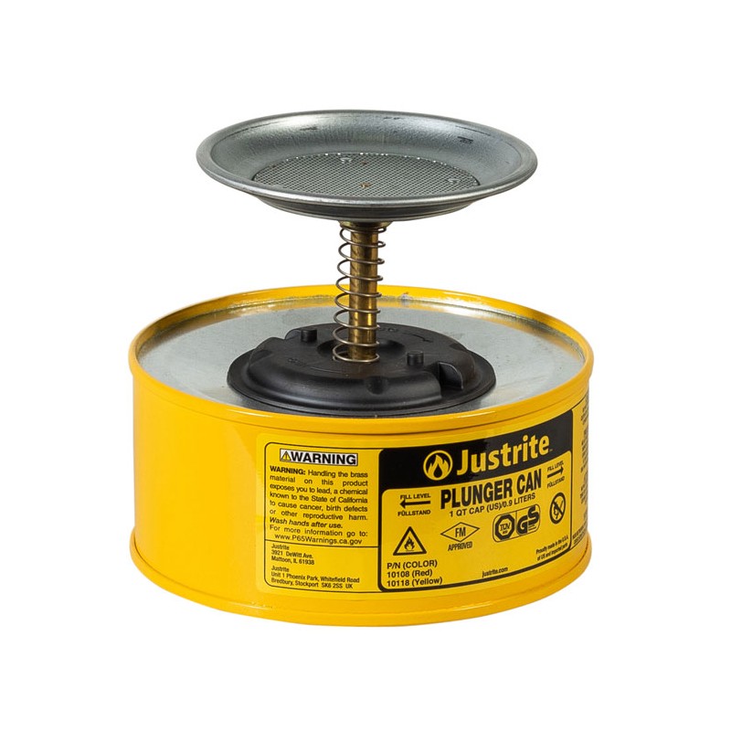 Justrite 10118 Safety Plunger Cans